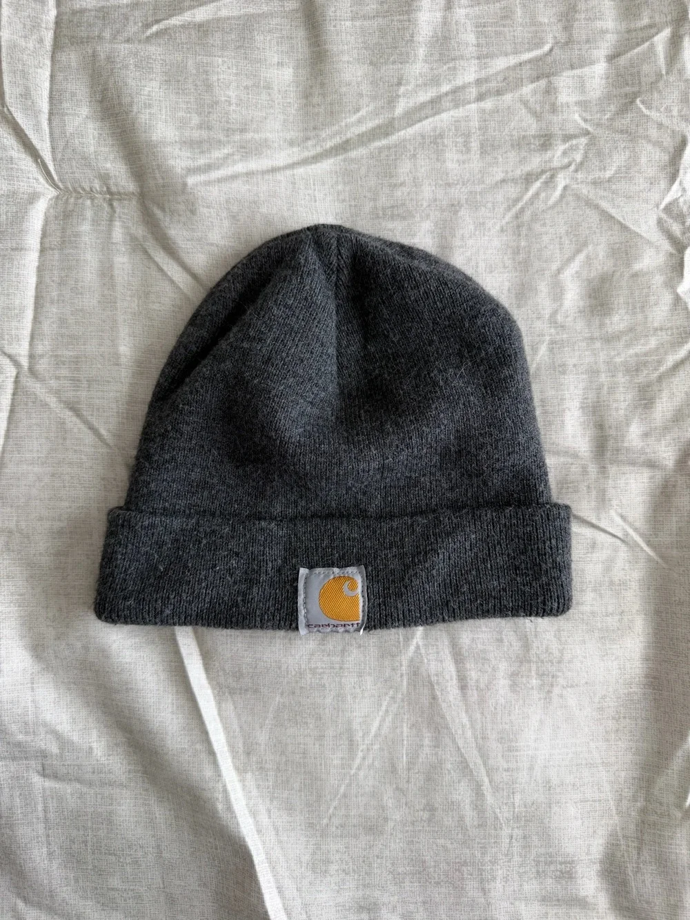 Carhartt Youth Charcoal Grey Classic Cuffed Beanie (OS)